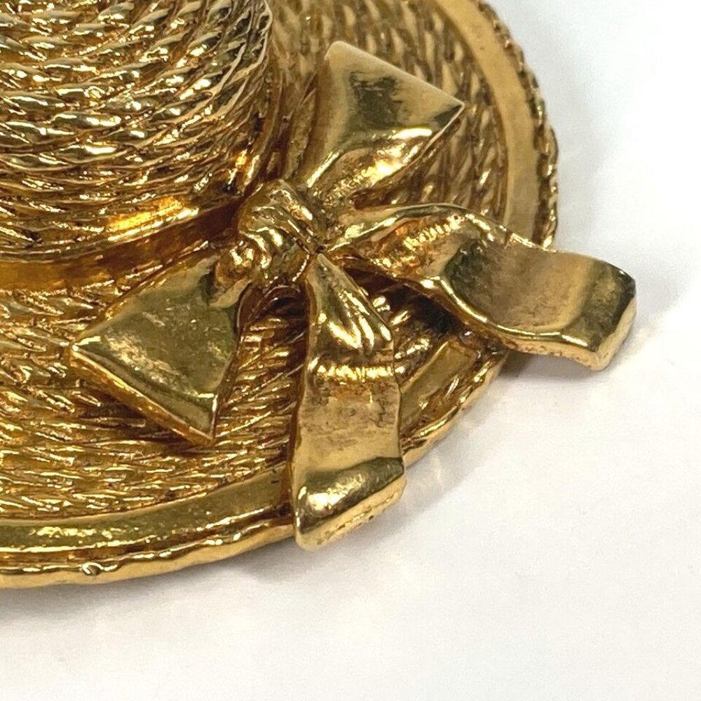 CHANEL vintage Straw hat hat Accessories Brooch - Picture 12 of 16